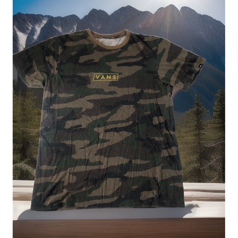 Vans Mens Short Sleeve Tee Camouflage Slim Fit Size Medium